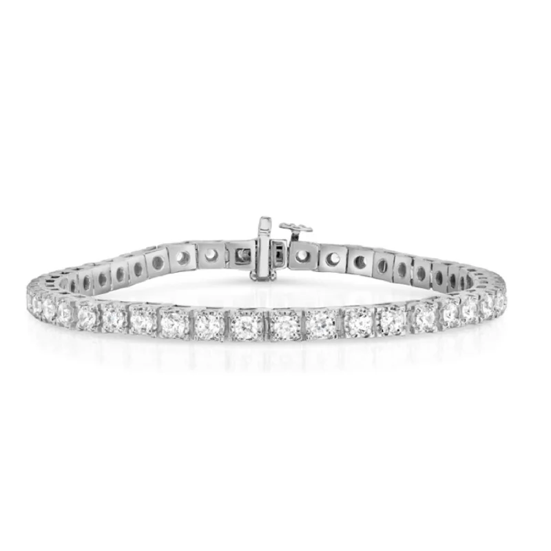 Laser-engraved bracelet-1 CTW Diamond 7-inch Tennis Bracelet in 10KT White Gold