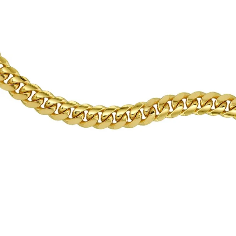 Pear-shaped bracelet-10KT Yellow Gold 8.5-inch 5.5MM Miami Cuban Link Bracelet