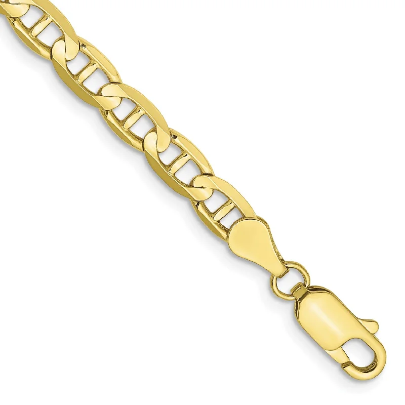 Sapphire charm bracelet-10KT Yellow Gold 8-inch 4.5MM Anchor Link Bracelet