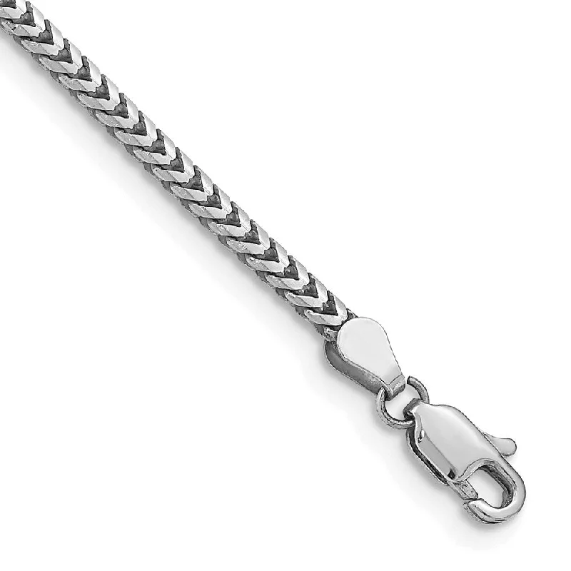 Laser-cut bracelet-14k White Gold 2.5mm Franco Chain Bracelet, 7"