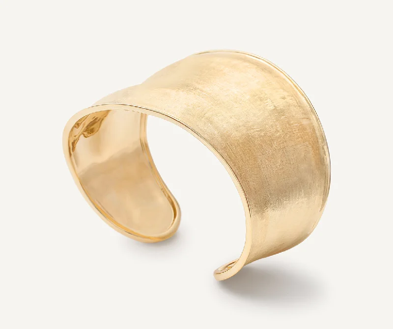 Chevron gem bracelet-18K Yellow Gold Cuff, Medium Width