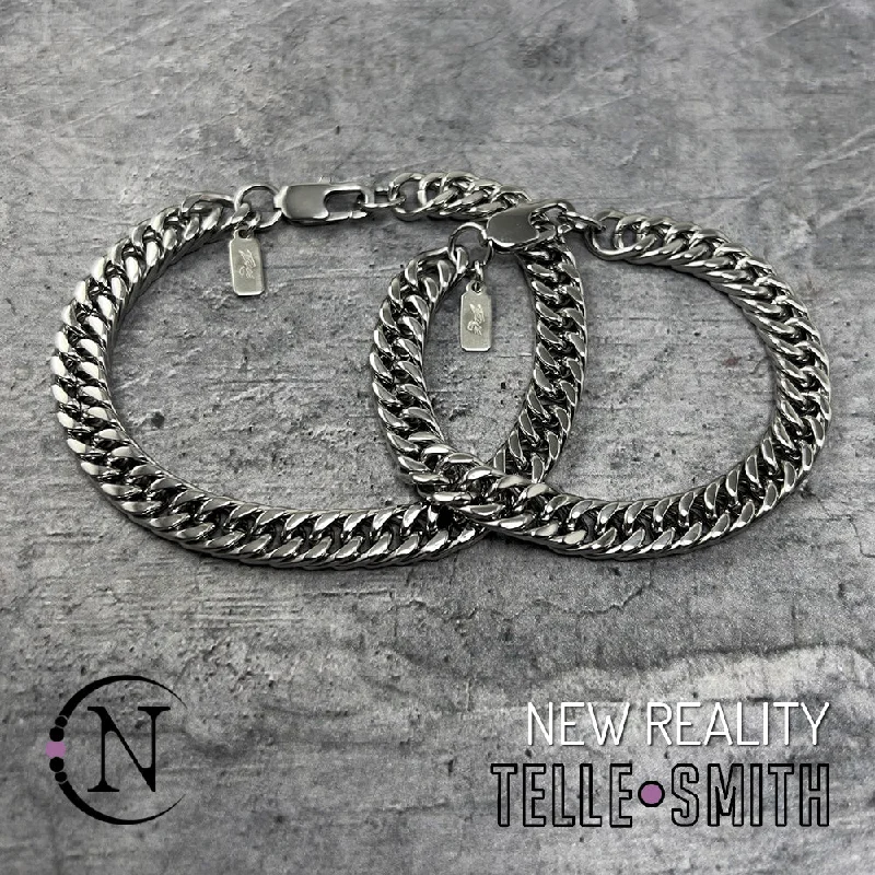 Futuristic diamond bracelet-2 Piece New Reality Chain Bracelet Bundle by Telle Smith