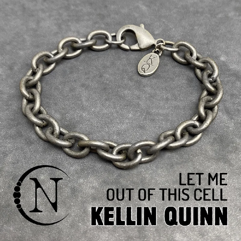 Hand-carved bracelet-Chain Bracelet ~ Let Me Out Of This Cell by Kellin Quinn