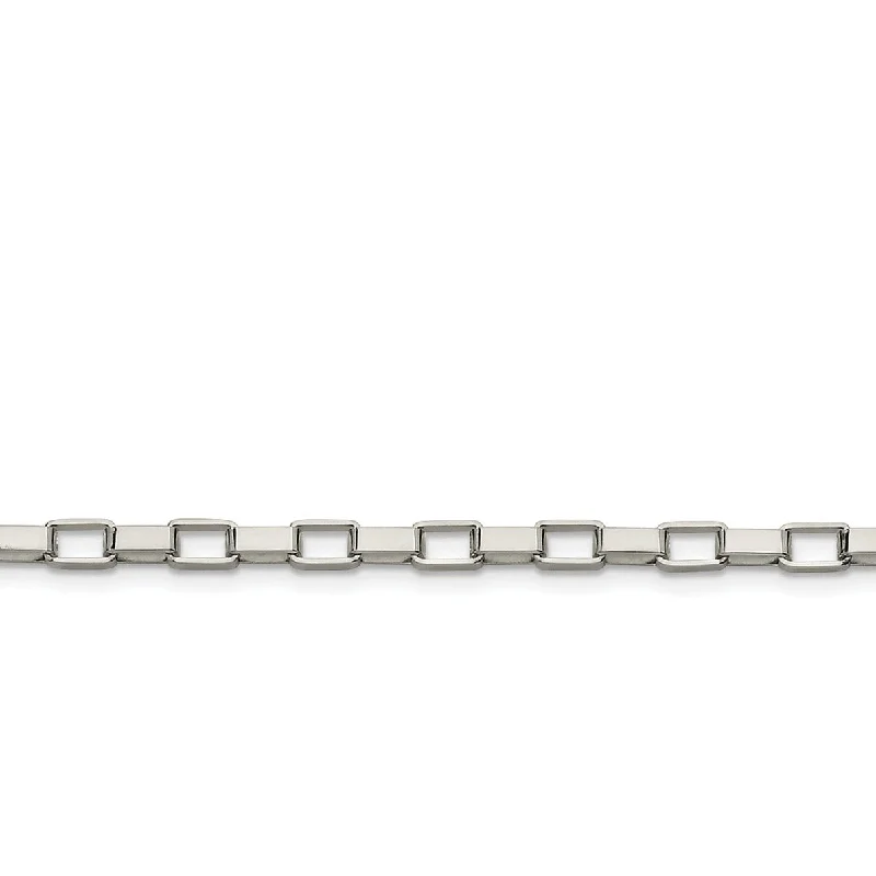 Angular stone bracelet-Stainless Steel 4.8mm 8in Box Bracelet