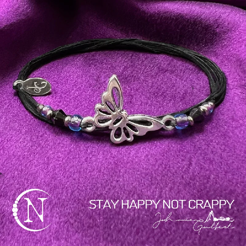 Vintage citrine bracelet-Stay Happy not Crappy NTIO Bracelet by Johnnie Guilbert