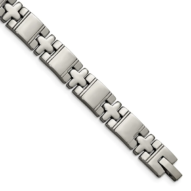 Dotted chain bracelet-Titanium Polished Bracelet