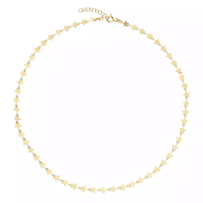 Wire-twist necklace-18ct Gold Vermeil Silver Star Necklace