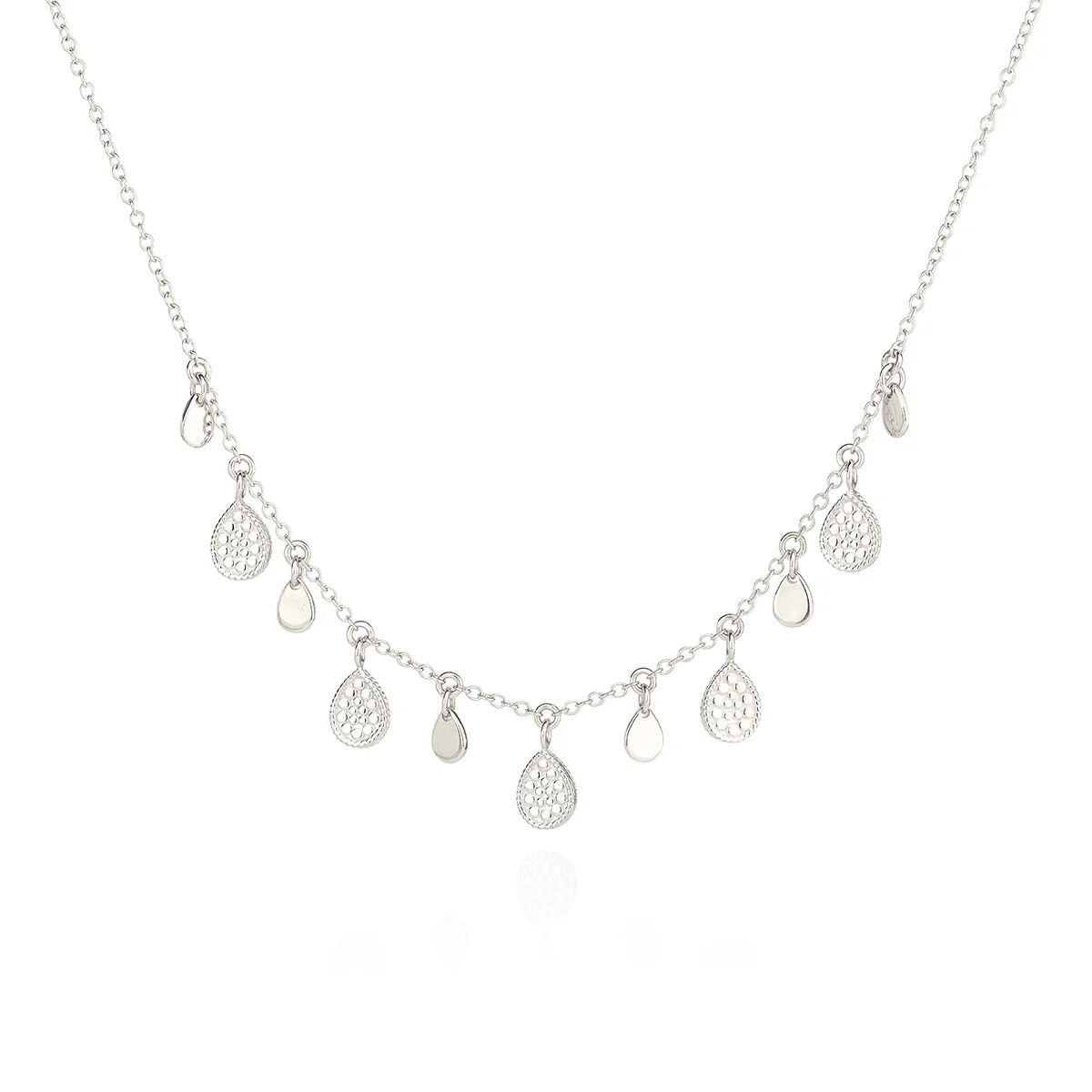 Tension-set necklace-Anna Beck Silver Teardrop Charm Necklace