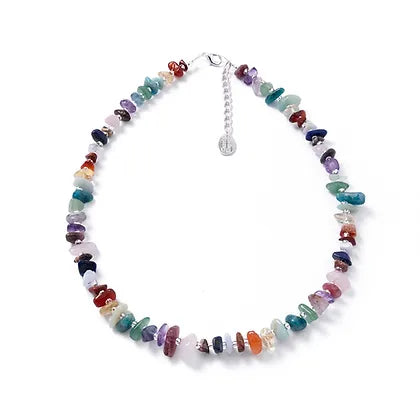 Laser-cut necklace-Carrie Elspeth Multicolour Semi-Precious Gems Full Necklace