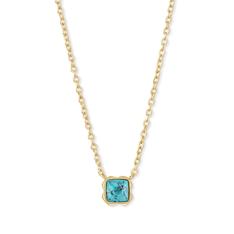 Coeur De Lion December Birthstone Gold Turquoise Necklace