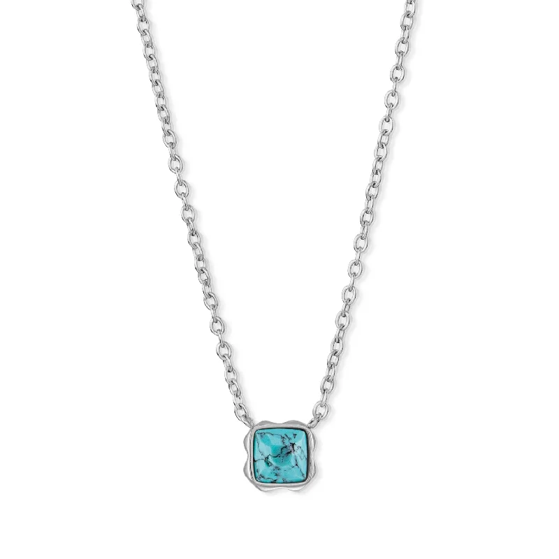 Hinged design necklace-Coeur De Lion December Birthstone Turquoise Necklace