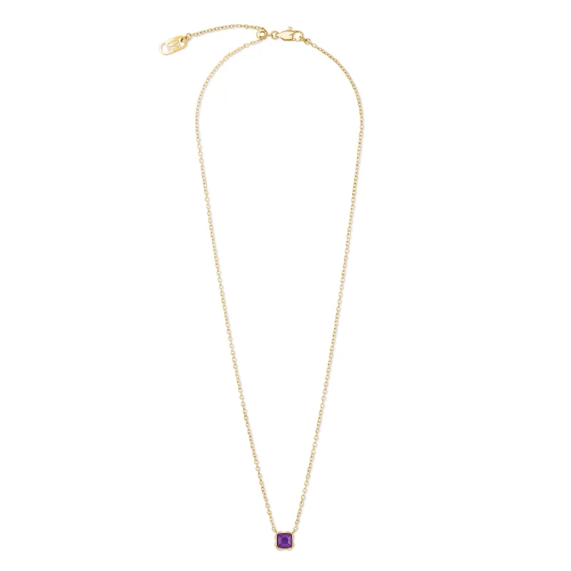 Statement onyx necklace-Coeur De Lion February Birthstone Gold Sugilite Necklace