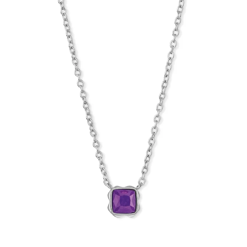 Sun motif necklace-Coeur De Lion February Birthstone Purple Sugilite Necklace