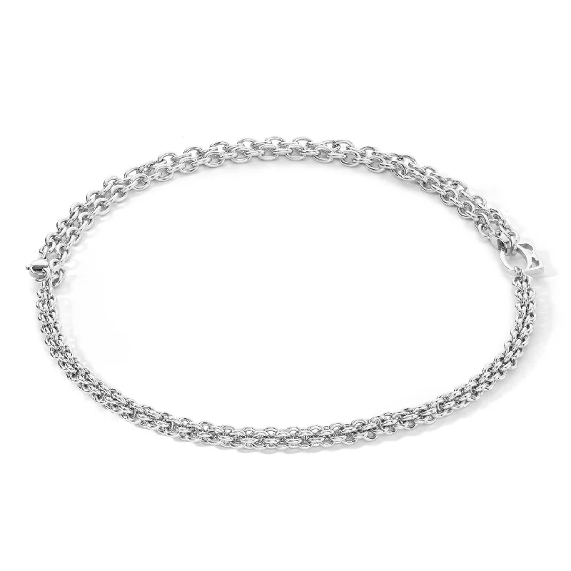 Coeur De Lion Silver Mesh Chain Necklace