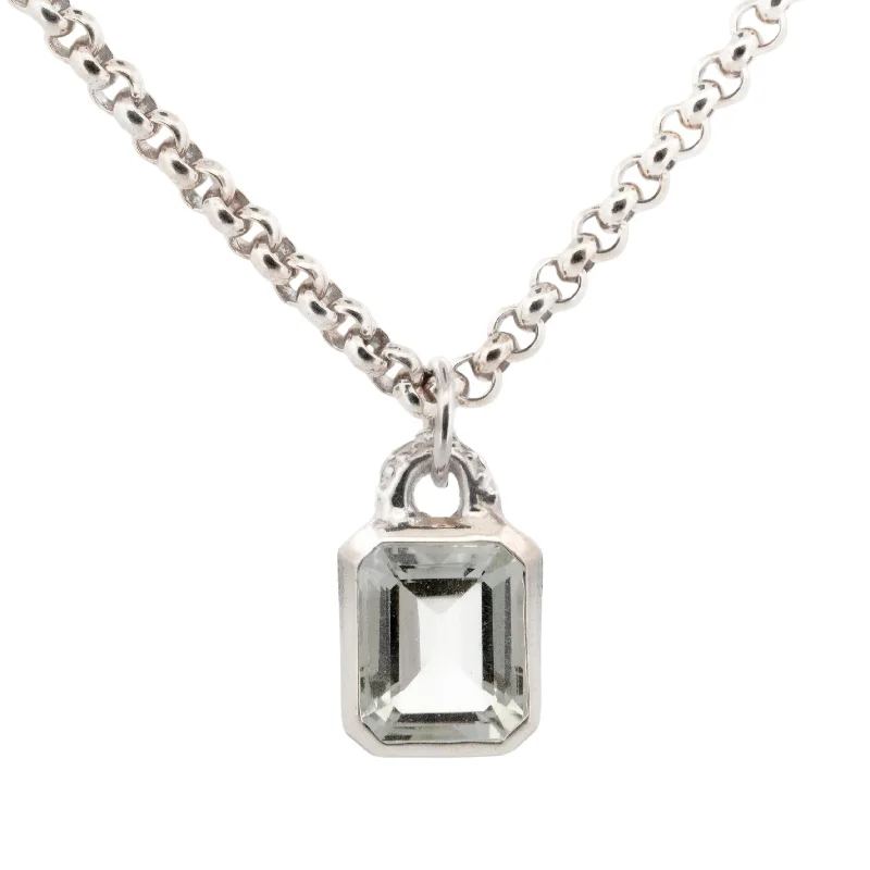 Three-stone necklace-Dainty London Maxi Silver Merrow Necklace