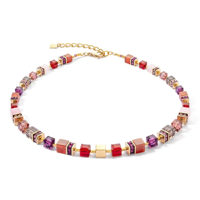 GeoCUBE® Precious Statement Red Gold Necklace