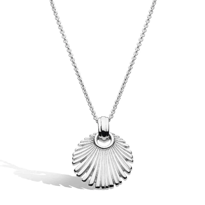 Glittering diamond necklace-Kit Heath Radiance Sterling Silver Fan Necklace