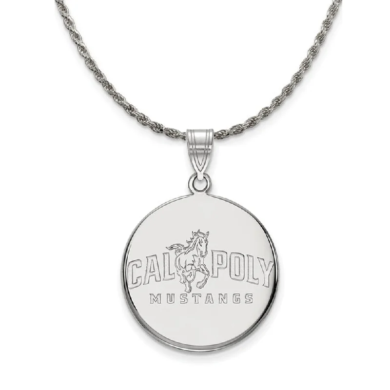 Sterling Silver California Polytechnic State Large Necklace