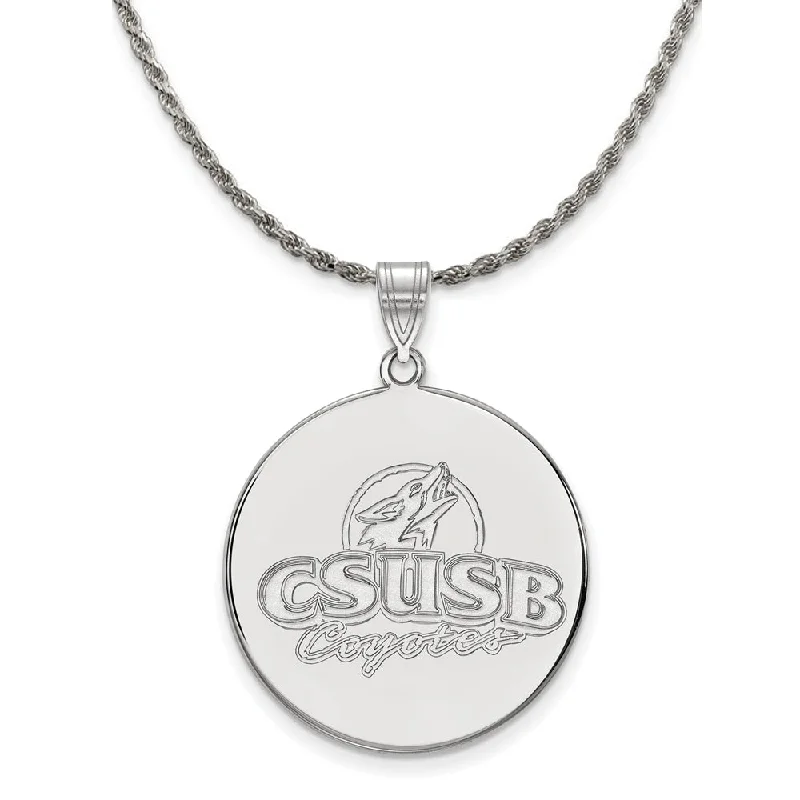 Sterling Silver California State San Bernardino XL Necklace