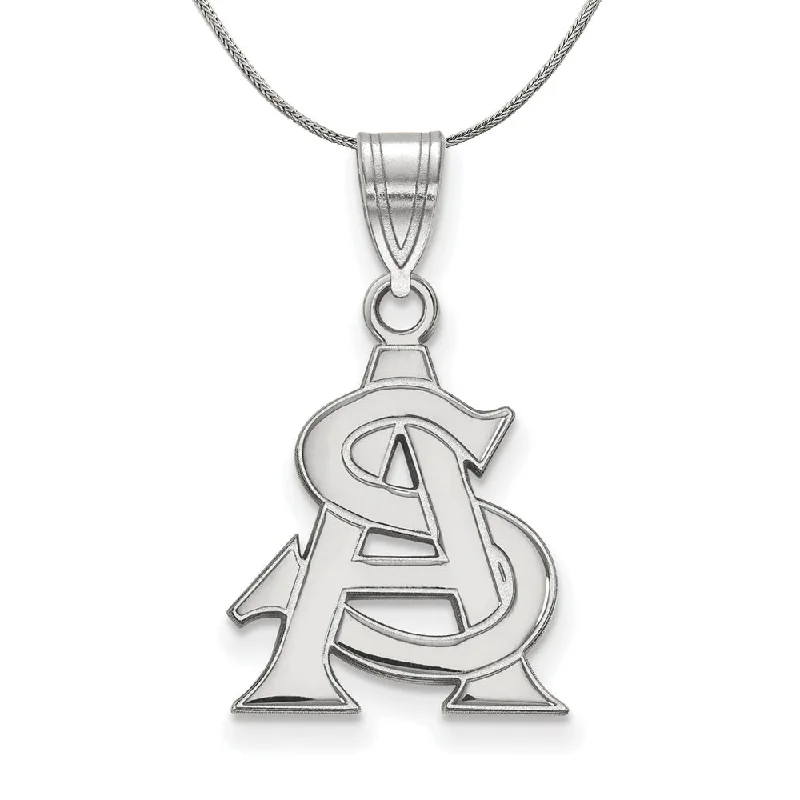 Sterling Silver Arizona State Medium Pendant Necklace