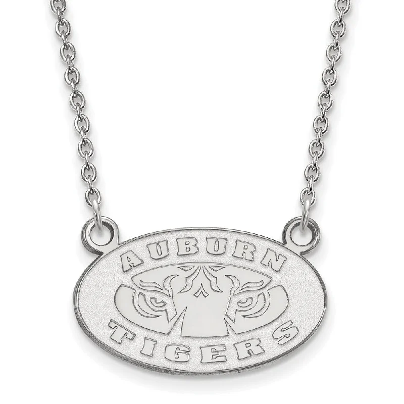 Sterling Silver Auburn U Small Logo Pendant Necklace