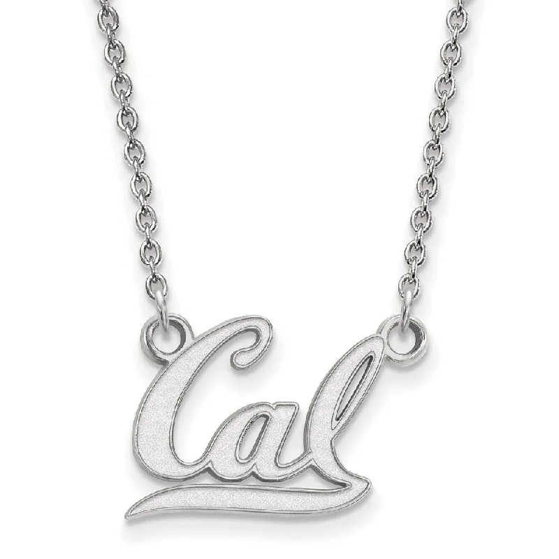 Ripple effect necklace-Sterling Silver California Berkeley Small 'Cal' Pendant Necklace