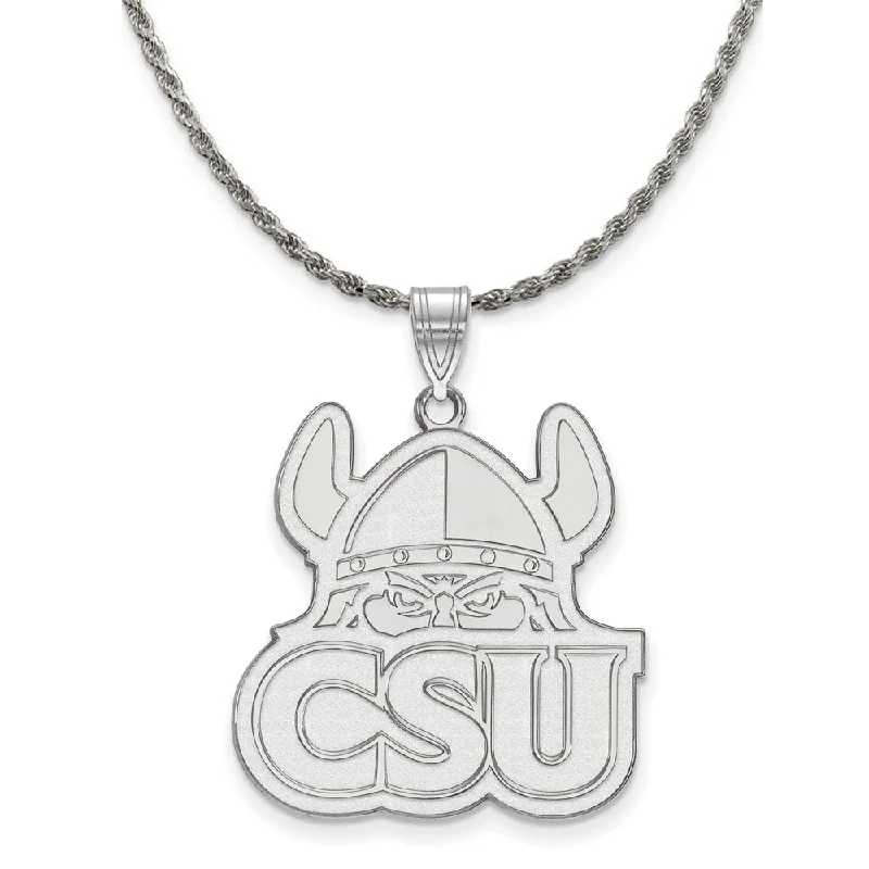 Sterling Silver Cleveland State XL Pendant Necklace