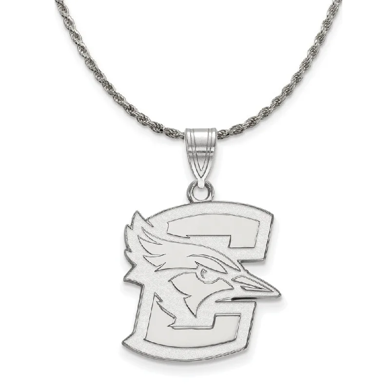 Sterling Silver Creighton U Large Pendant Necklace