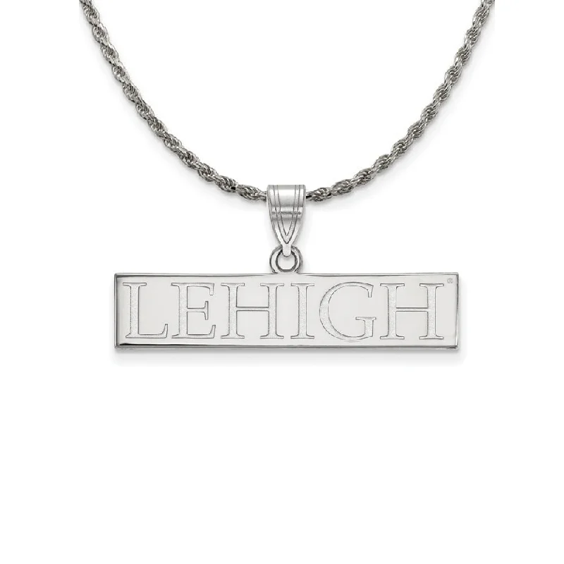 Sterling Silver Lehigh U Large Pendant Necklace