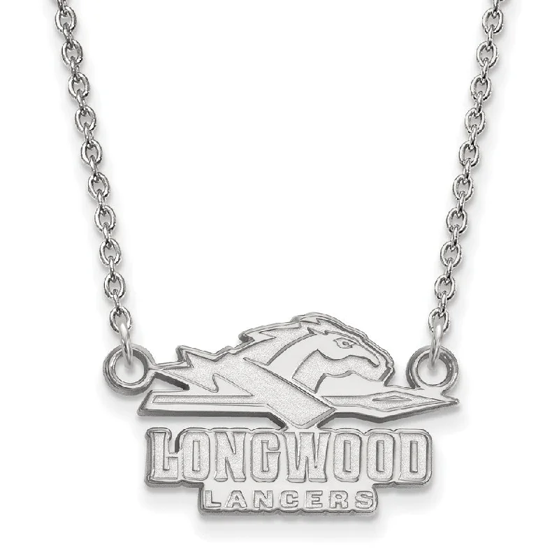 Embossed necklace-Sterling Silver Longwood U Small Logo Pendant Necklace