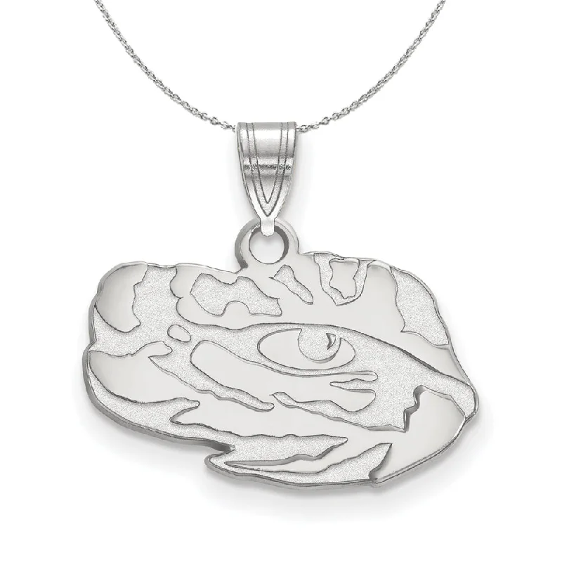 Sterling Silver Louisiana State Sm Pendant Necklace