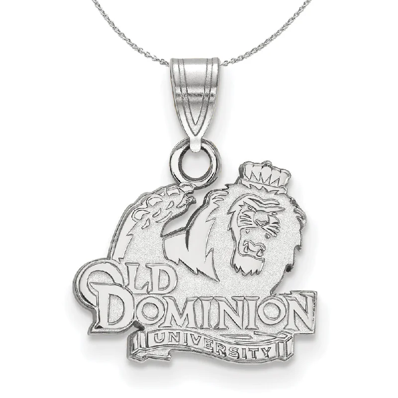 Sterling Silver Old Dominion U. Small Mascot Pendant Necklace