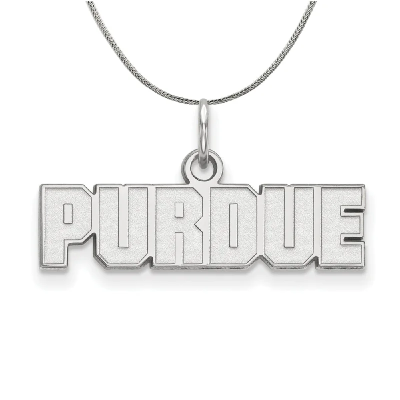 Sterling Silver Purdue XS (Tiny) Script Necklace