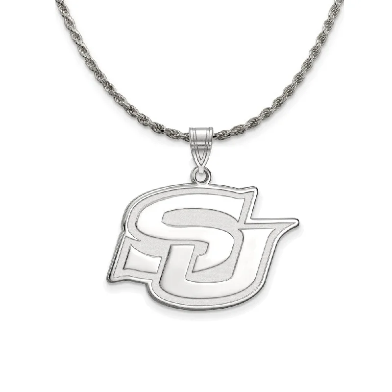 Trillion charm necklace-Sterling Silver Southern U. Large Pendant Necklace