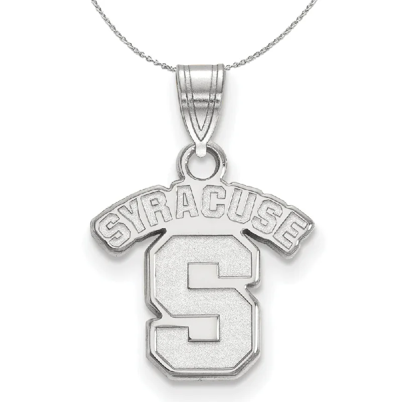 Sterling Silver Syracuse U. Small 'S' Pendant Necklace