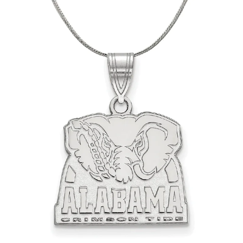 Sterling Silver U of Alabama Medium Pendant Necklace