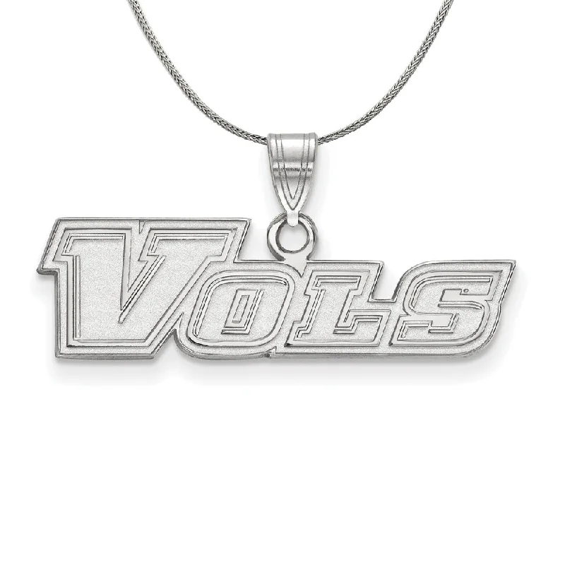 Simple topaz necklace-Sterling Silver U. of Tennessee Small 'VOLS' Necklace