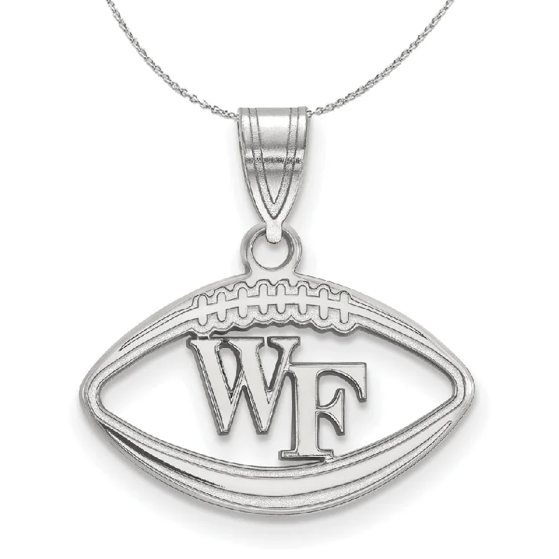 Iridescent stone necklace-Sterling Silver Wake Forest U. Pendant Necklace