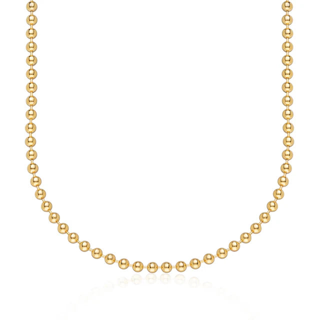 Faceted gem necklace-Scream Pretty 18ct Gold Vermeil Ball Chain Necklace