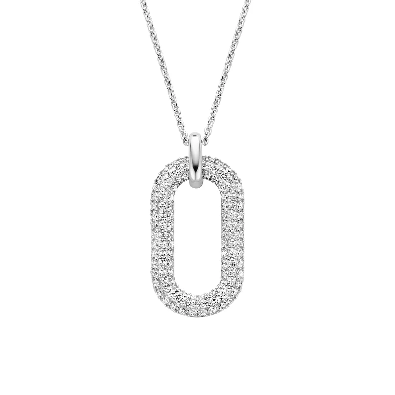 Ti Sento Silver Cubic Zirconia Necklace