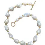 Adjustable gem necklace-Yaron Morhaim Goldfill Spellbinder Baroque Pearl Necklace