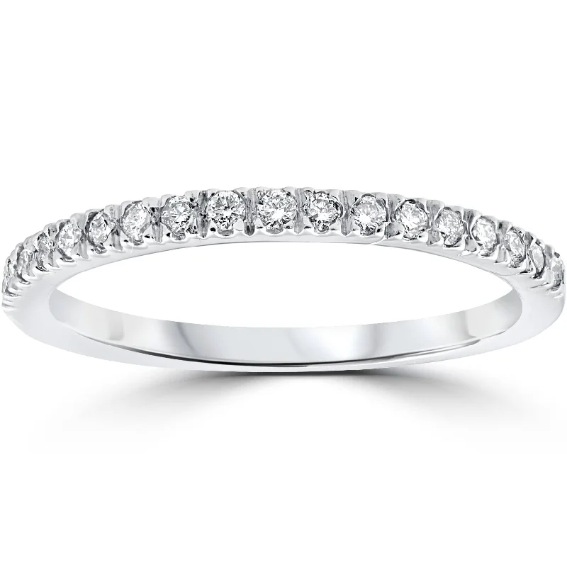 Trillion cut ring-1/3ct Diamond Ring Womens Wedding Anniversary Band 10k White Gold