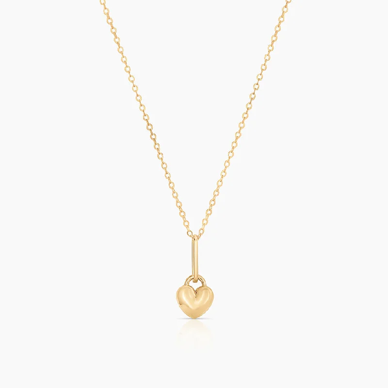 Simple topaz necklace-14k Fine Adoring Heart Necklace