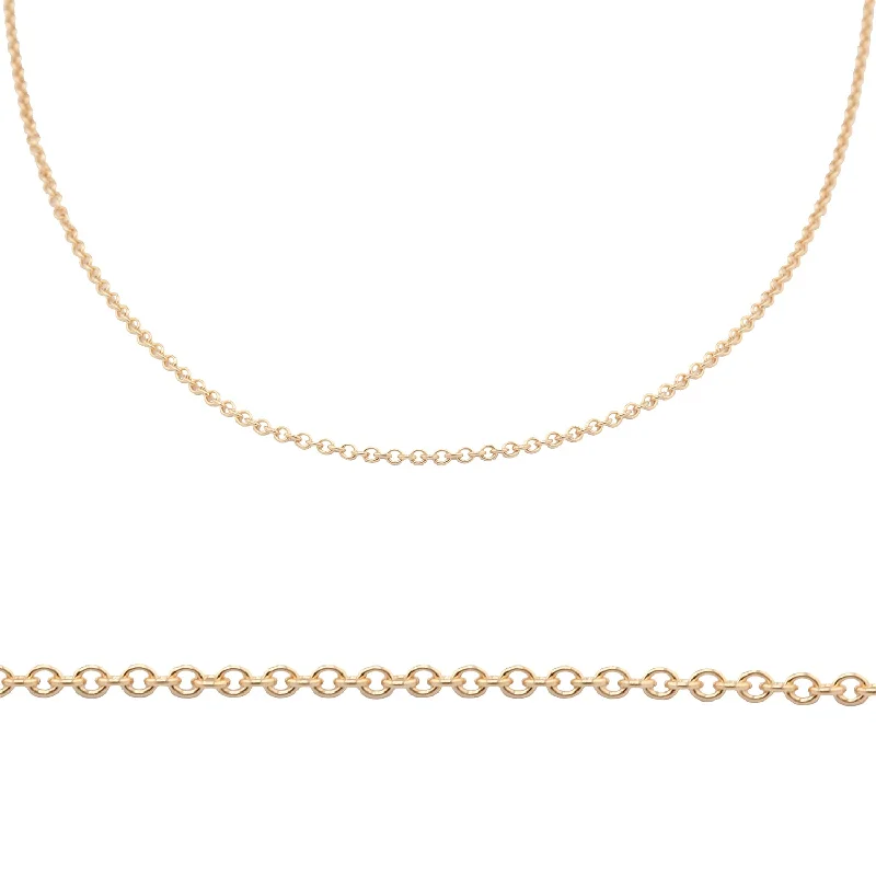 Asscher pendant necklace-14K Rose Gold Cable Chain