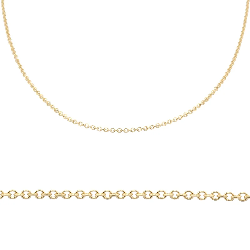 Heart-cut necklace-14K Yellow Gold Cable Chain