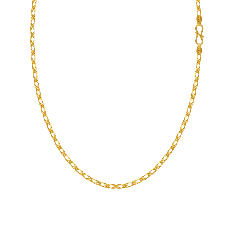 Starburst necklace-22KT (916) Yellow Gold Chain For Women