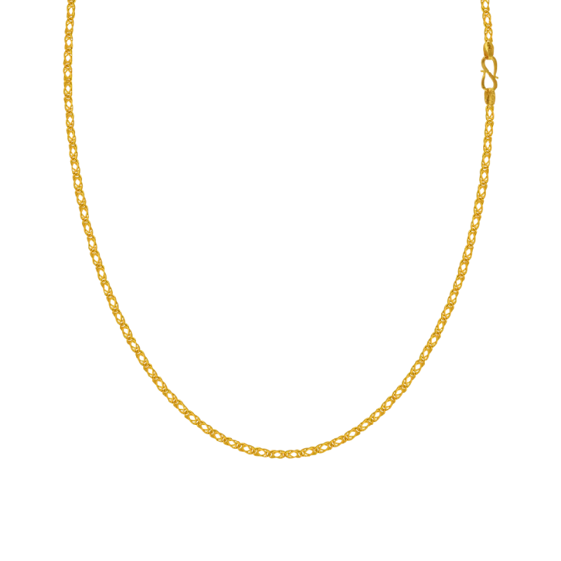 Colorful enamel necklace-22KT (916) Yellow Gold Chain For Women