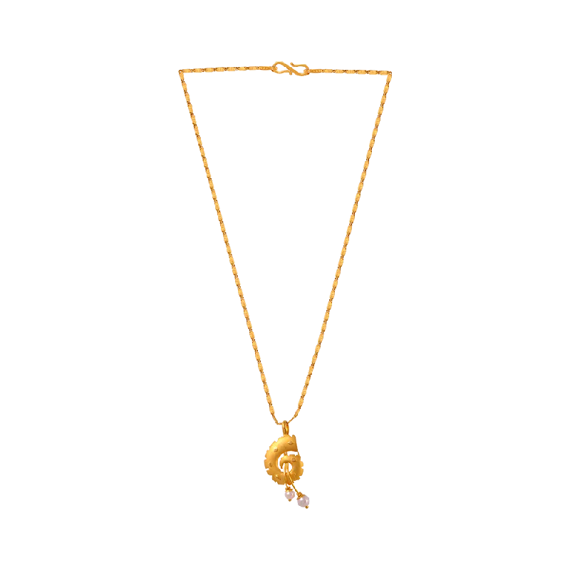 Radiant gem necklace-22KT (916) Yellow Gold  Chain Pendant For Women