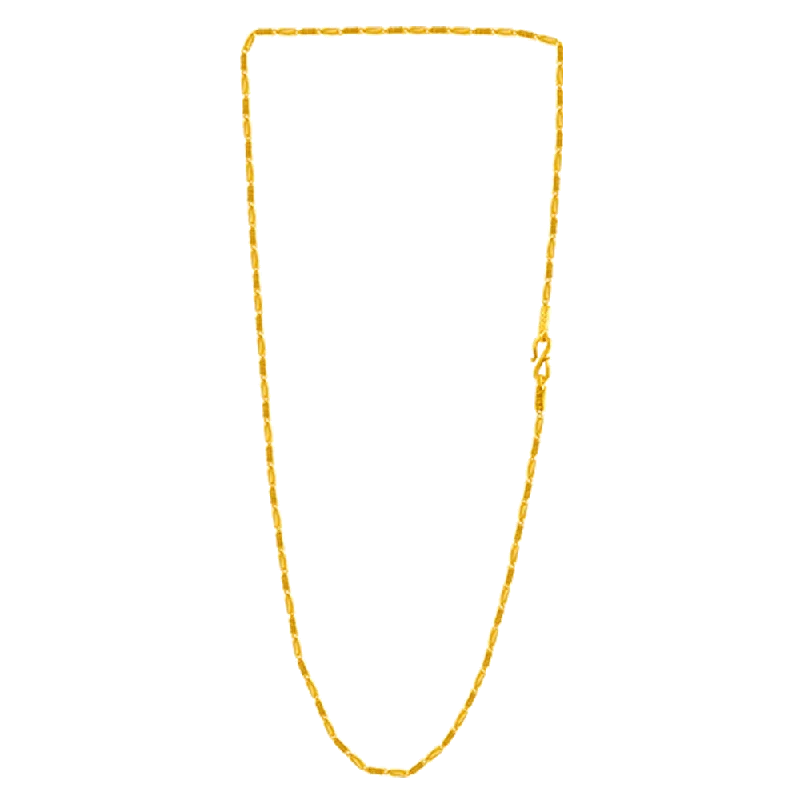 Tapered gem necklace-22KT Yellow Gold Chain For Women