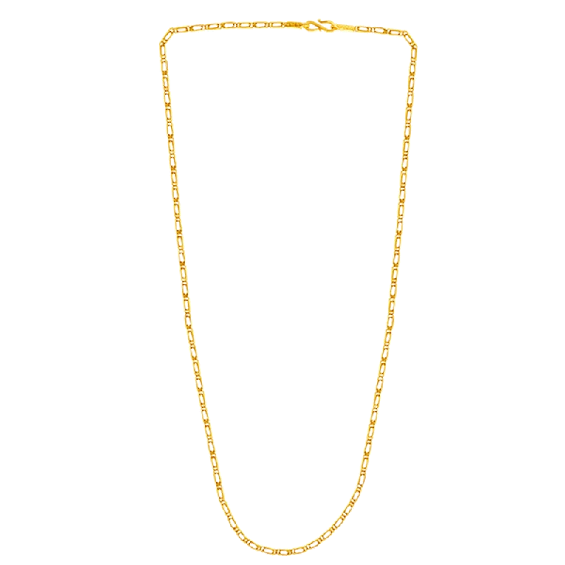 Angular stone necklace-22KT Yellow Gold Chain For Women